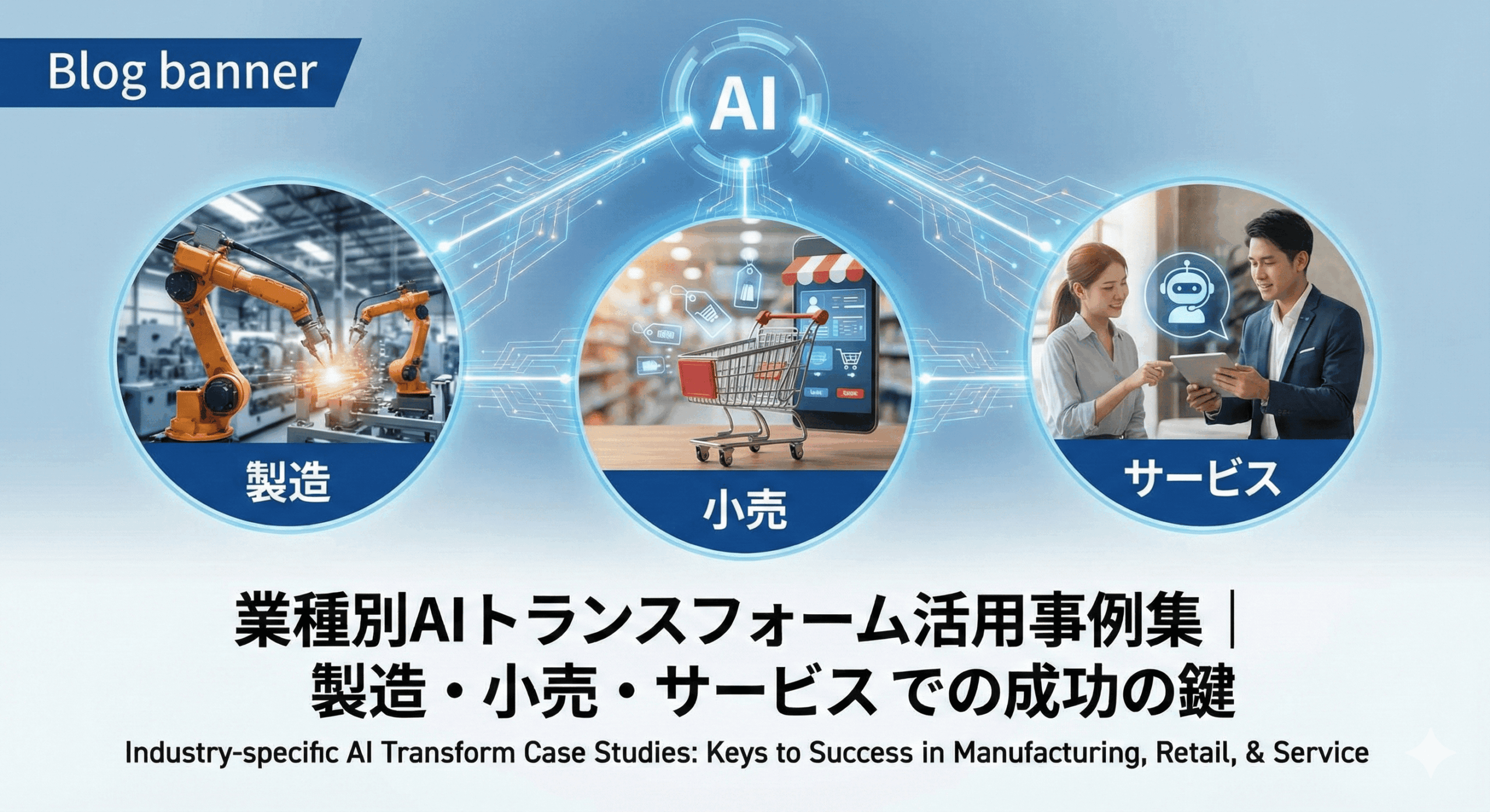 業種別AIトランスフォーム活用事例集｜製造・小売・サービスでの成功の鍵
