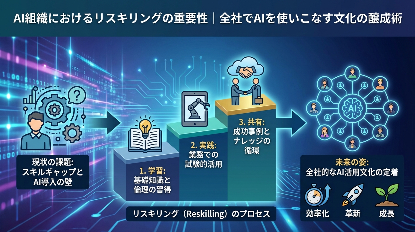 AI組織におけるリスキリングの重要性｜全社でAIを使いこなす文化の醸成術