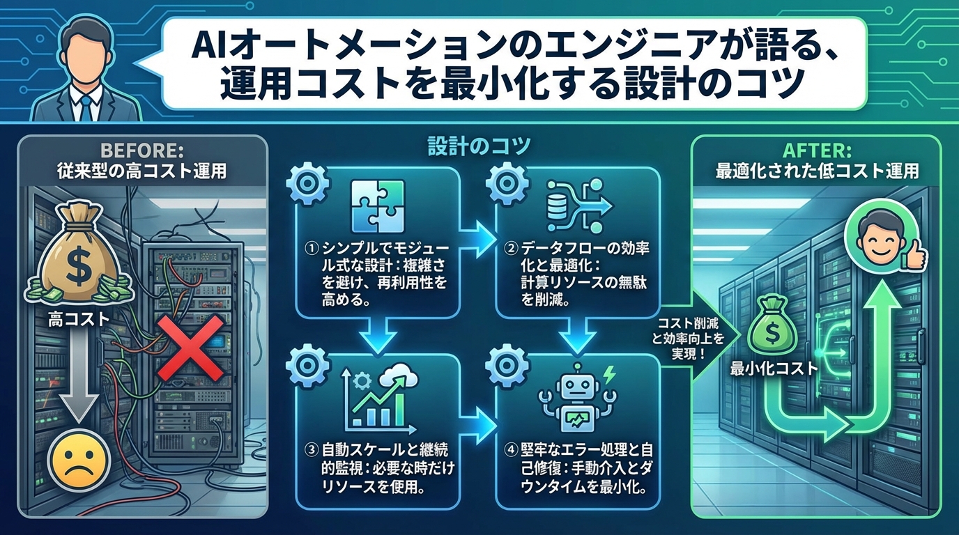 AIオートメーションのエンジニアが語る、運用コストを最小化する設計のコツ