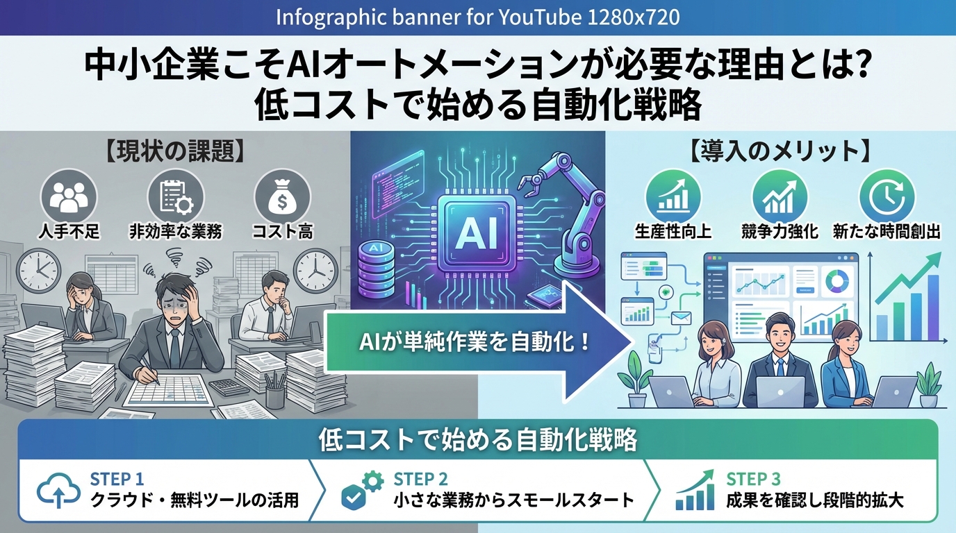 中小企業こそAIオートメーションが必要な理由とは？低コストで始める自動化戦略