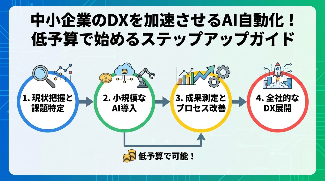 中小企業のDXを加速させるAI自動化！低予算で始めるステップアップガイド