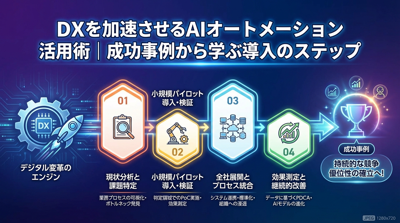 DXを加速させるAIオートメーション活用術｜成功事例から学ぶ導入のステップ