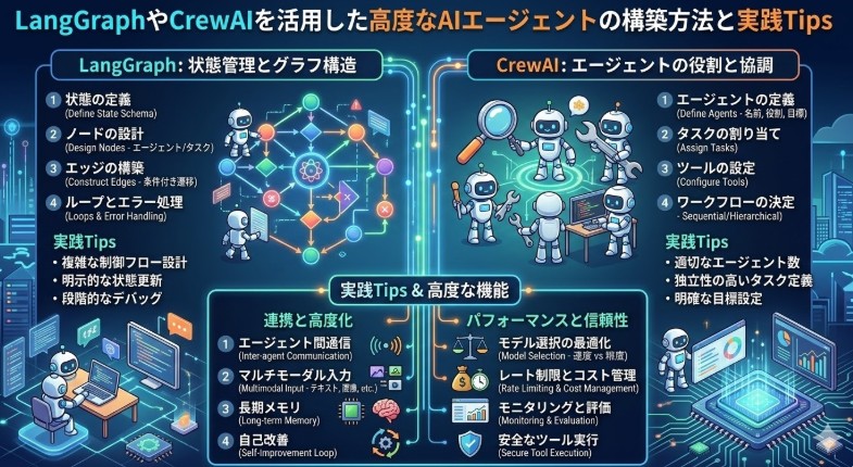 LangGraphやCrewAIを活用した高度なAIエージェントの構築方法と実践Tips